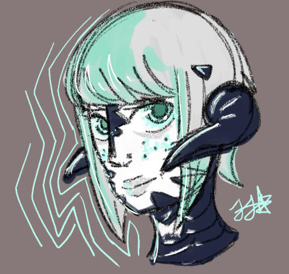 Headshot Sketch of Zaya Ejinn